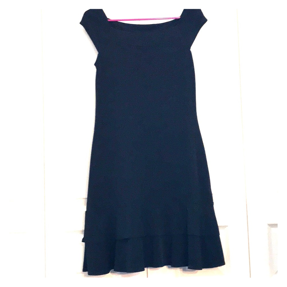 Loose flowing black dress